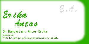 erika antos business card